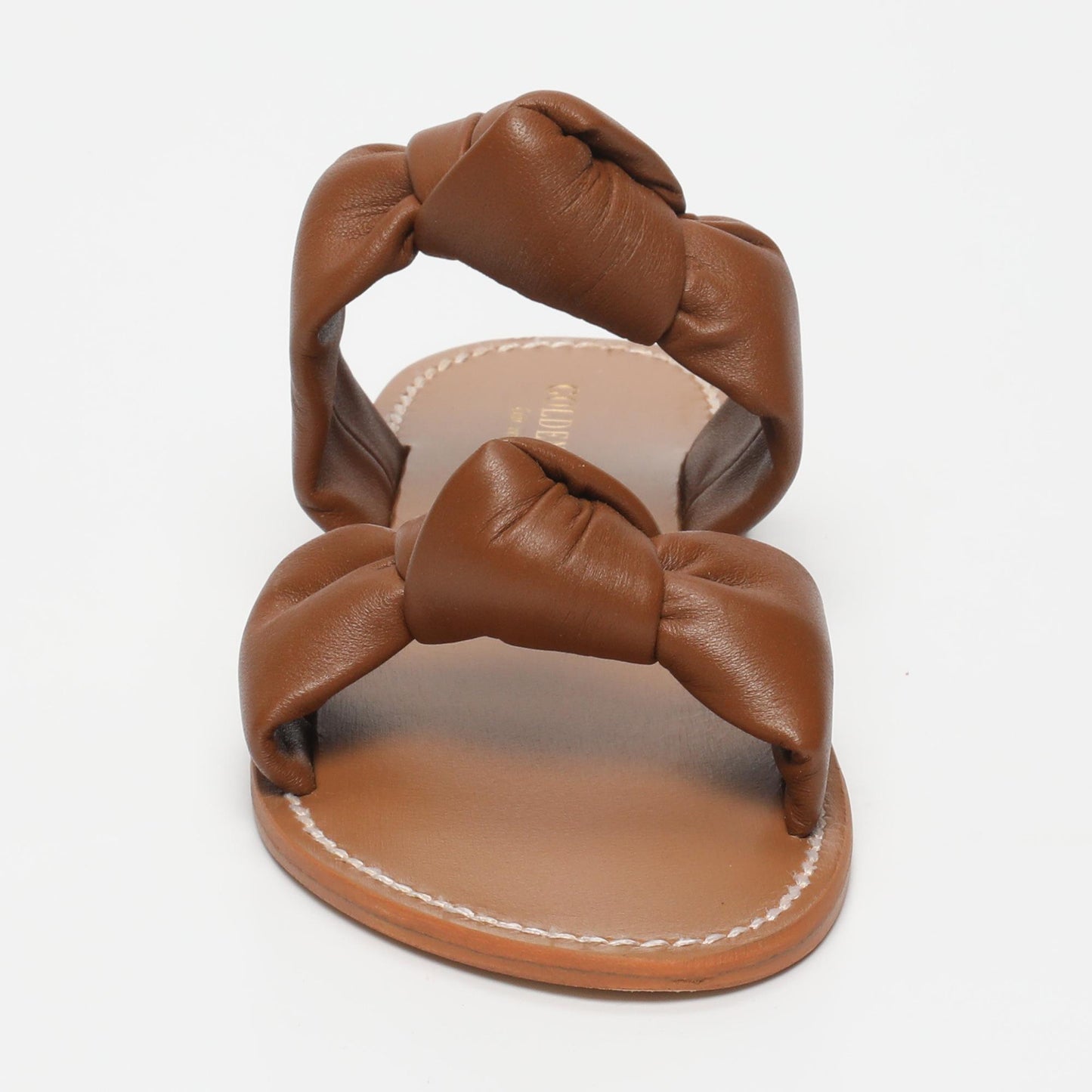 CLAIRE sandales en cuir camel