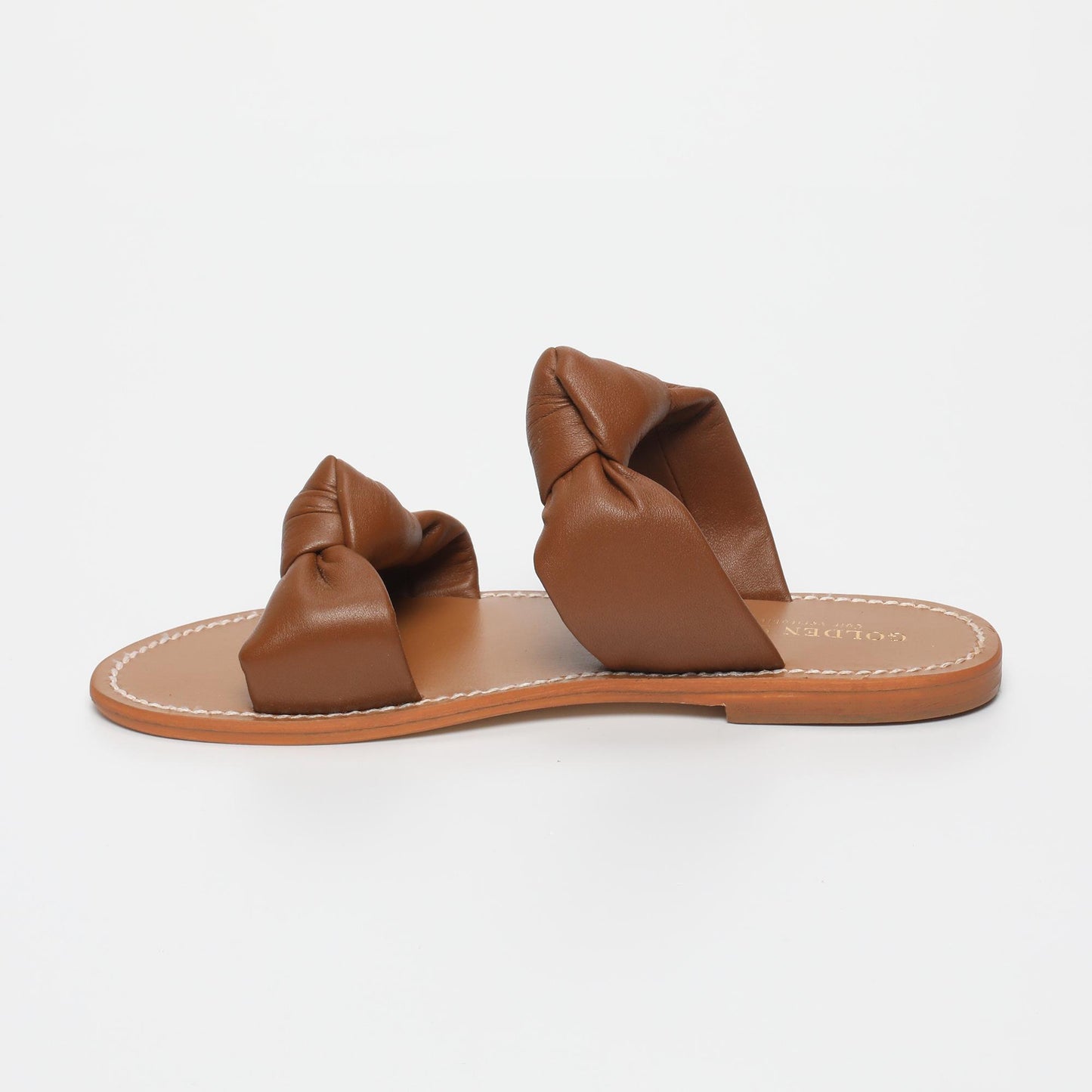 CLAIRE sandales en cuir camel
