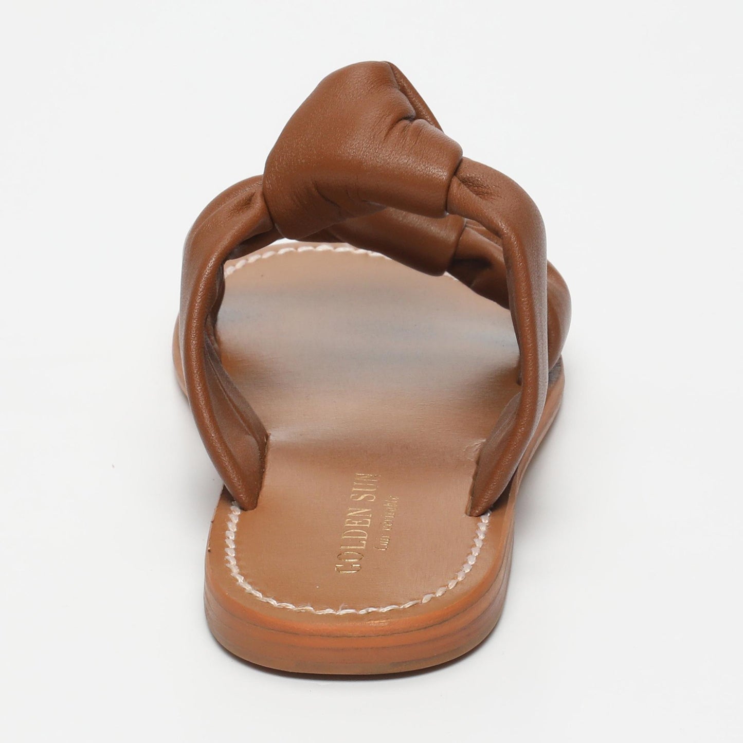 CLAIRE sandales en cuir camel