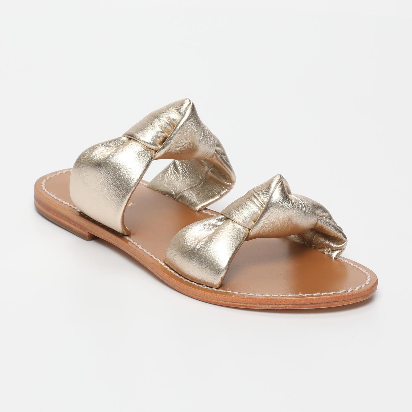 CLAIRE sandales en cuir platinium