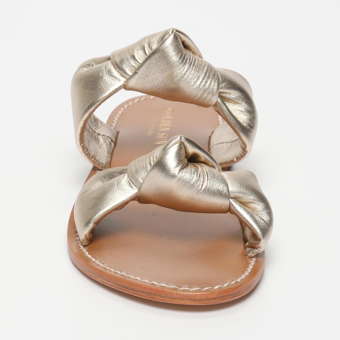 CLAIRE sandales en cuir platinium