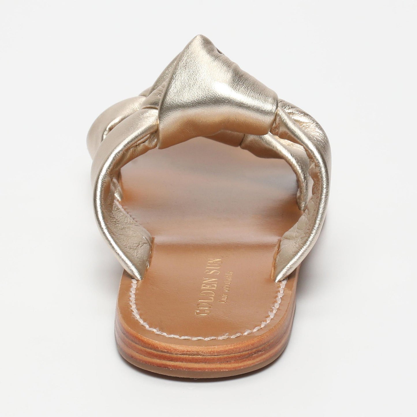 CLAIRE sandales en cuir platinium