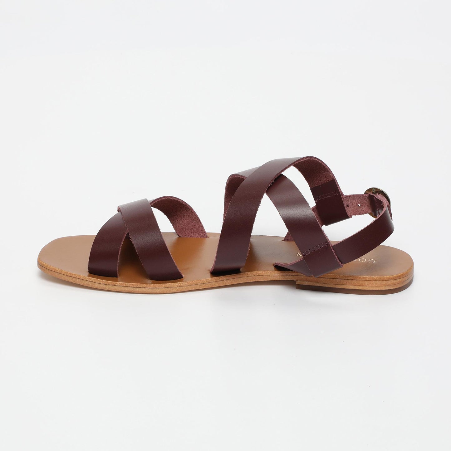 DALIR sandales en cuir burgundy