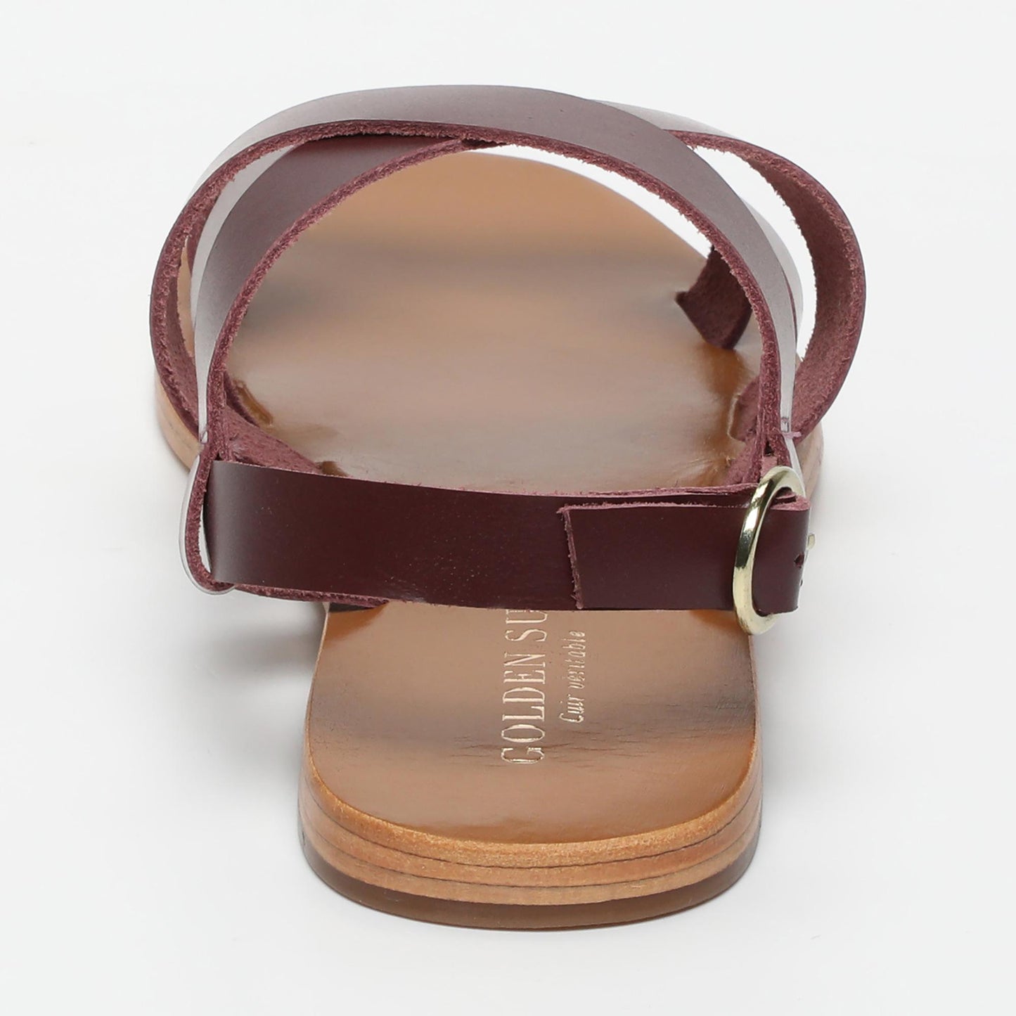 DALIR sandales en cuir burgundy