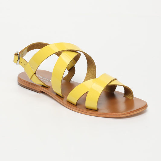 DALIR sandales en cuir lemon