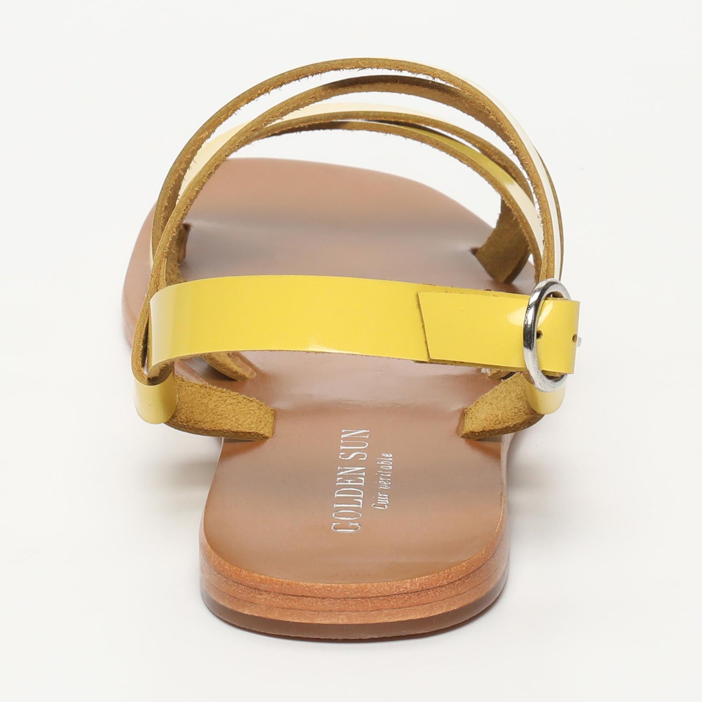 DALIR sandales en cuir lemon