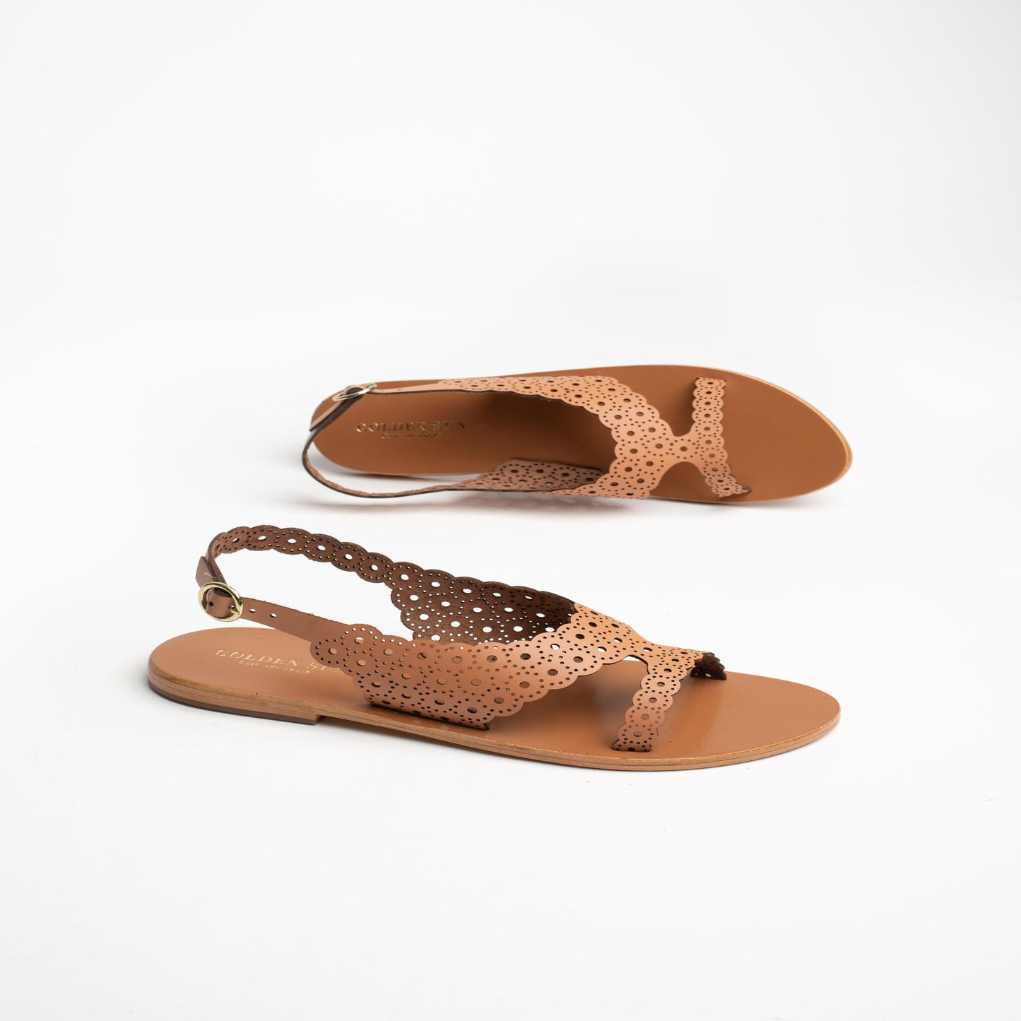 DANA sandales en cuir nude