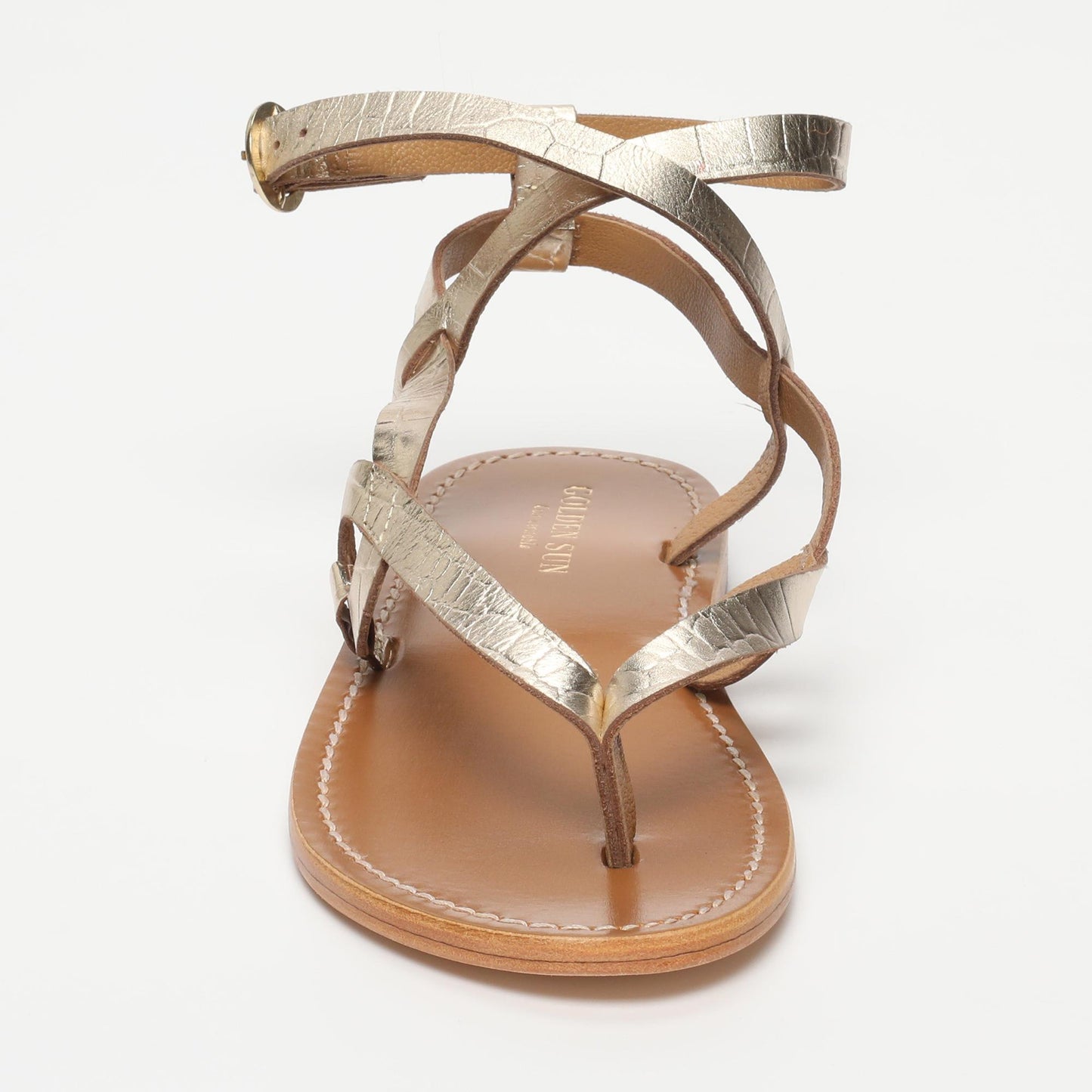 DASTAN sandales en cuir lt gold