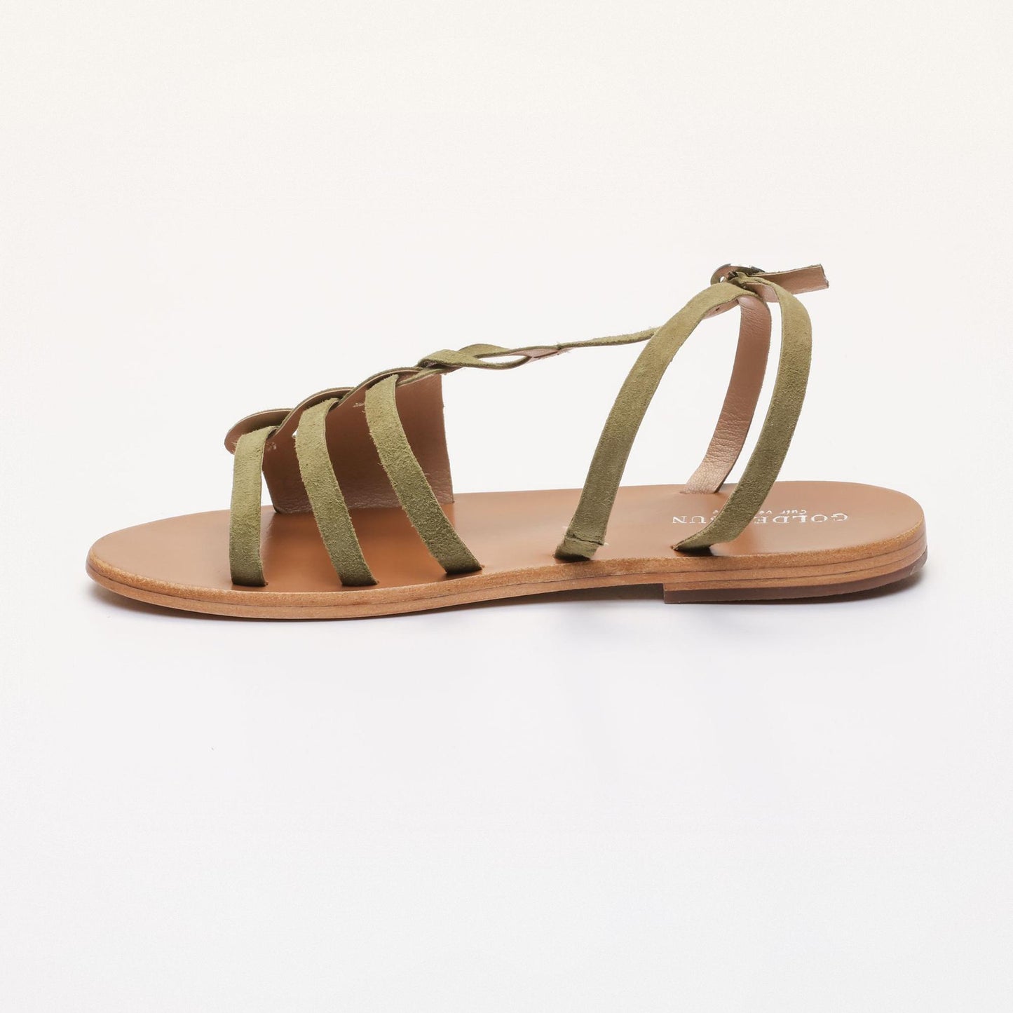 DELARAM sandales en cuir olive
