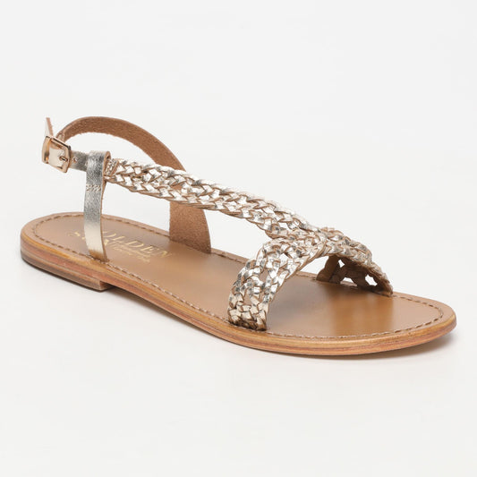 DUME sandales en cuir gold