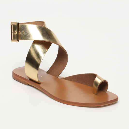 ELENA sandales en cuir dark gold
