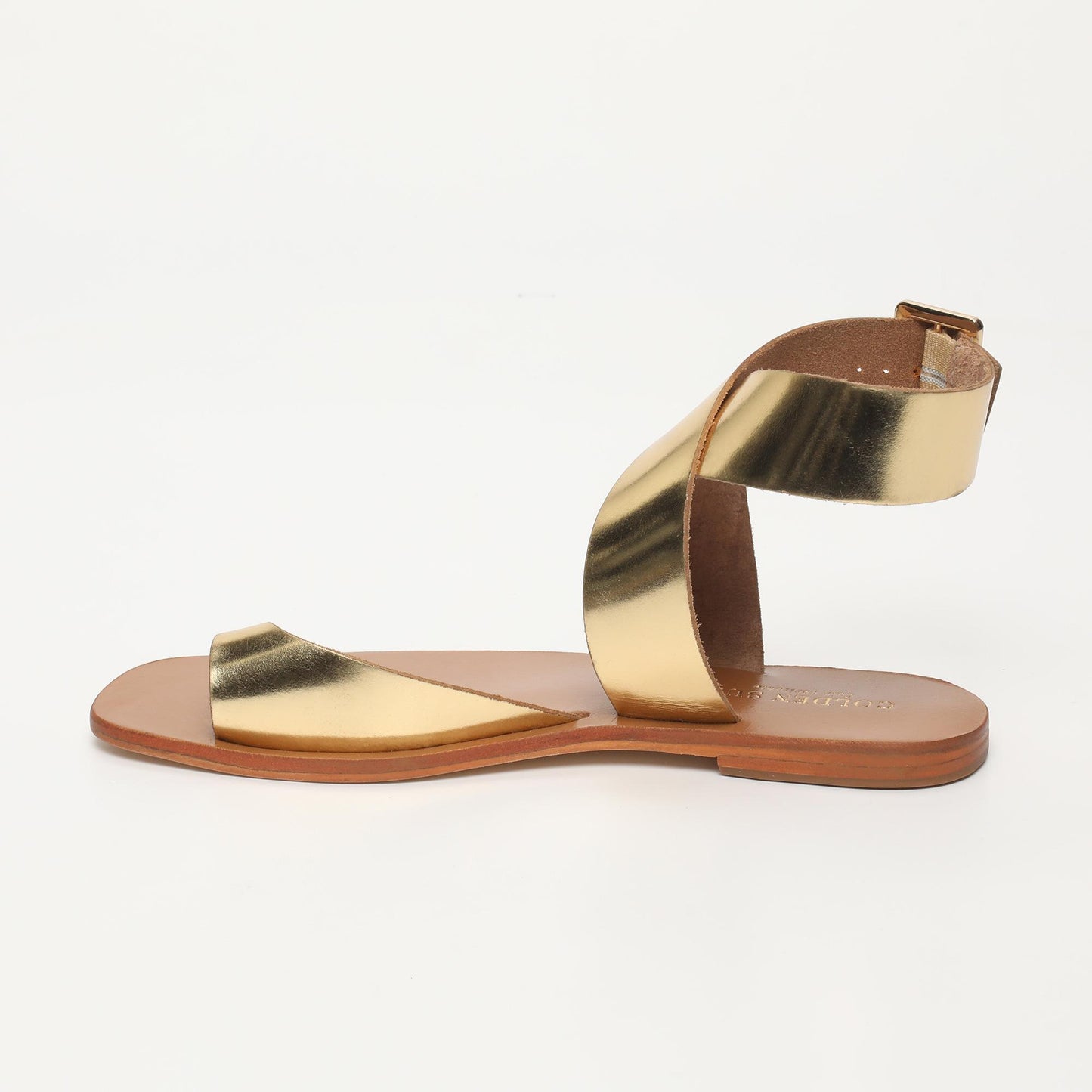 ELENA sandales en cuir dark gold