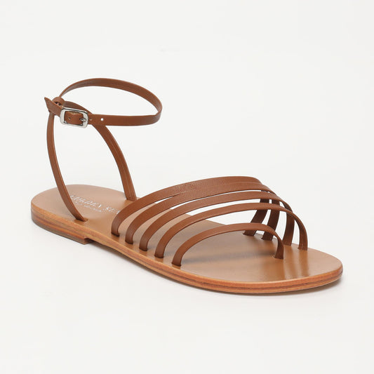 EVERLY sandales en cuir camel