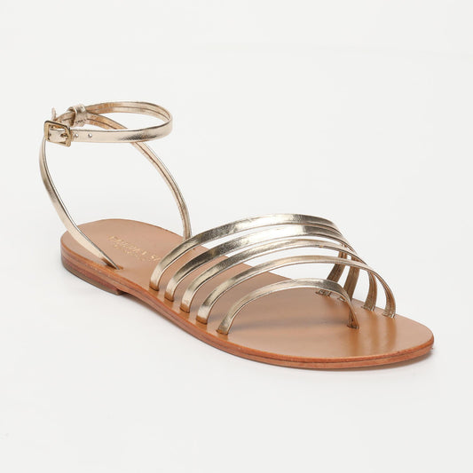 EVERLY sandales en cuir gold