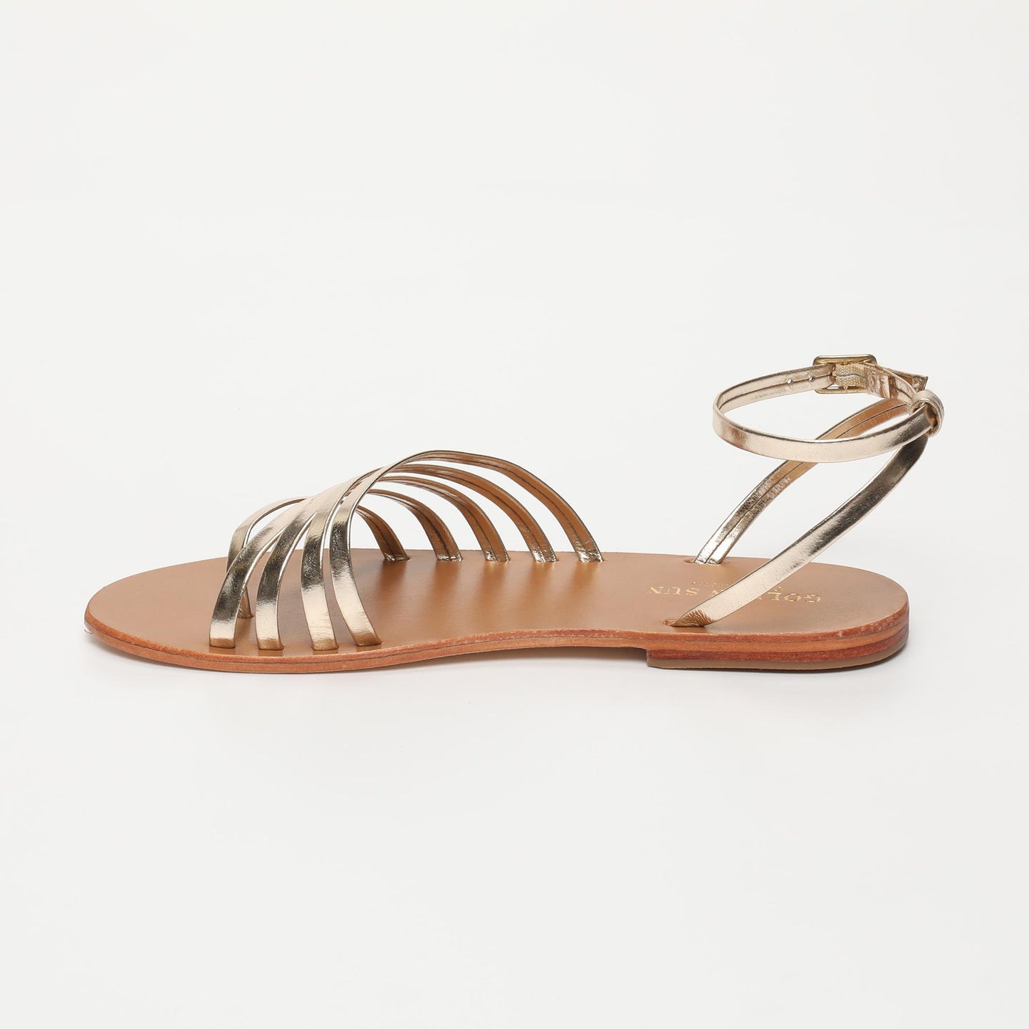 EVERLY sandales en cuir gold