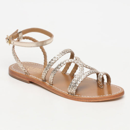FEBRES sandales en cuir gold