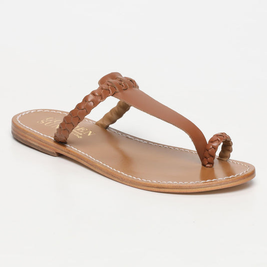 FORNELOS sandales en cuir camel