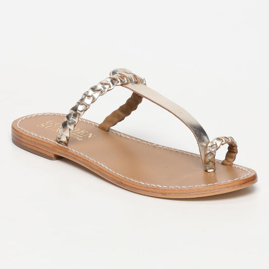 FORNELOS sandales en cuir gold