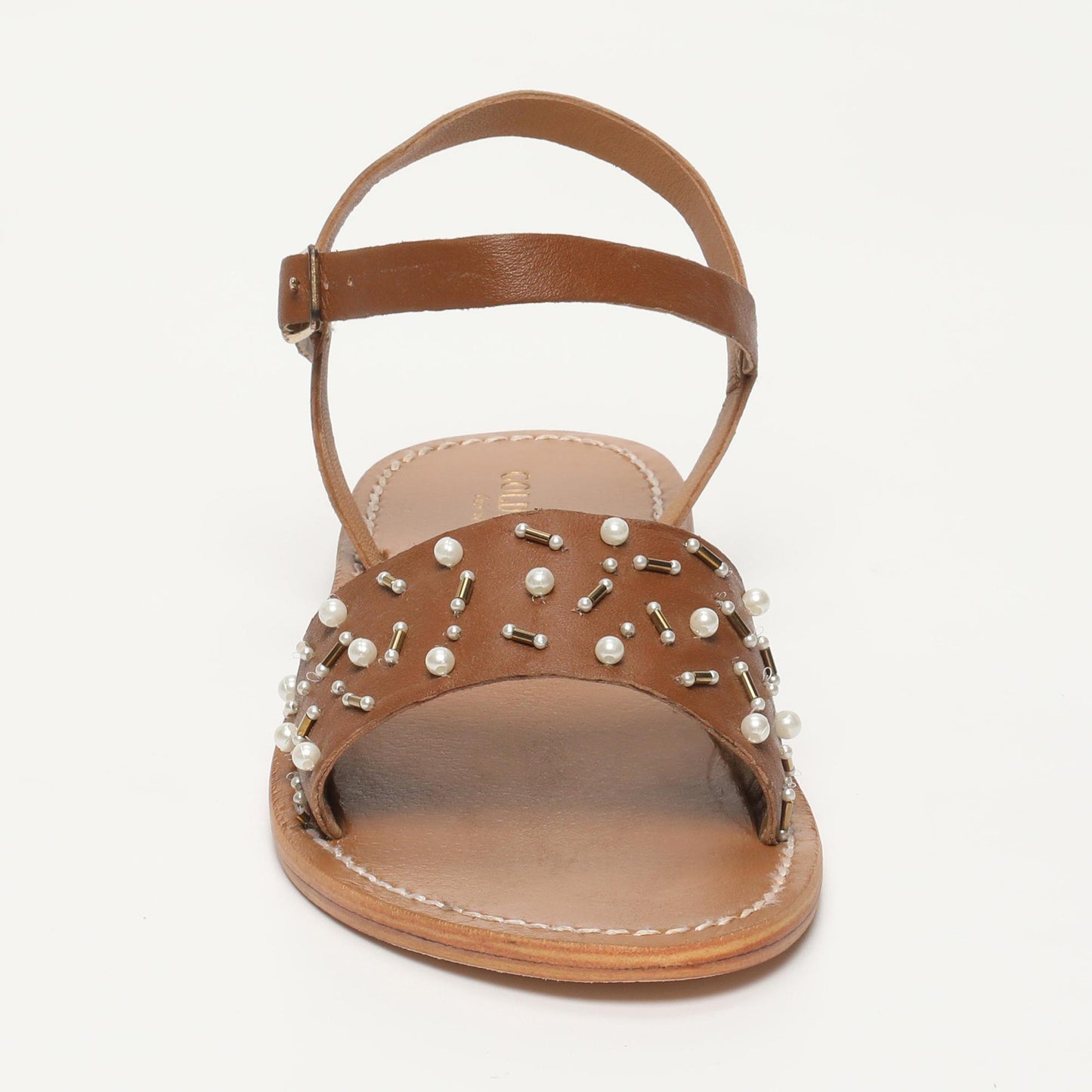 GENESIS sandales en cuir camel