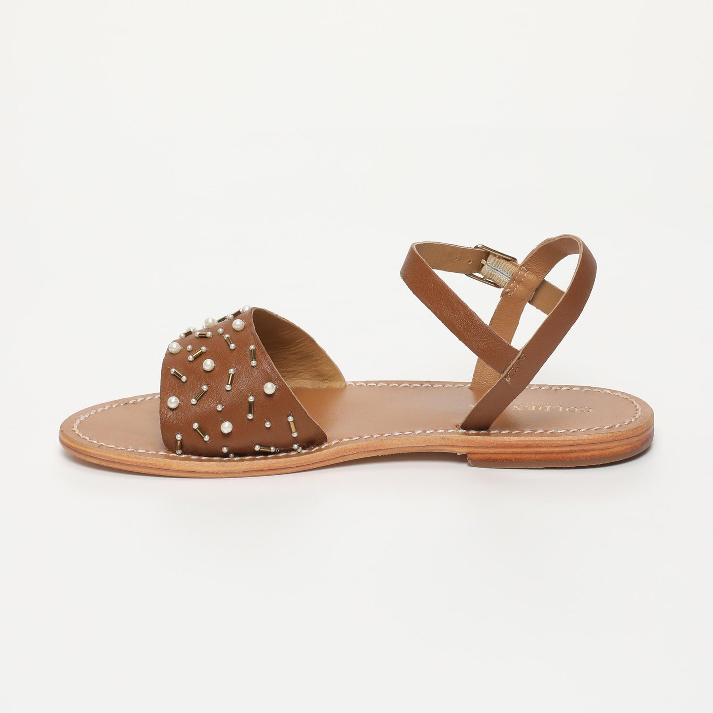 GENESIS sandales en cuir camel
