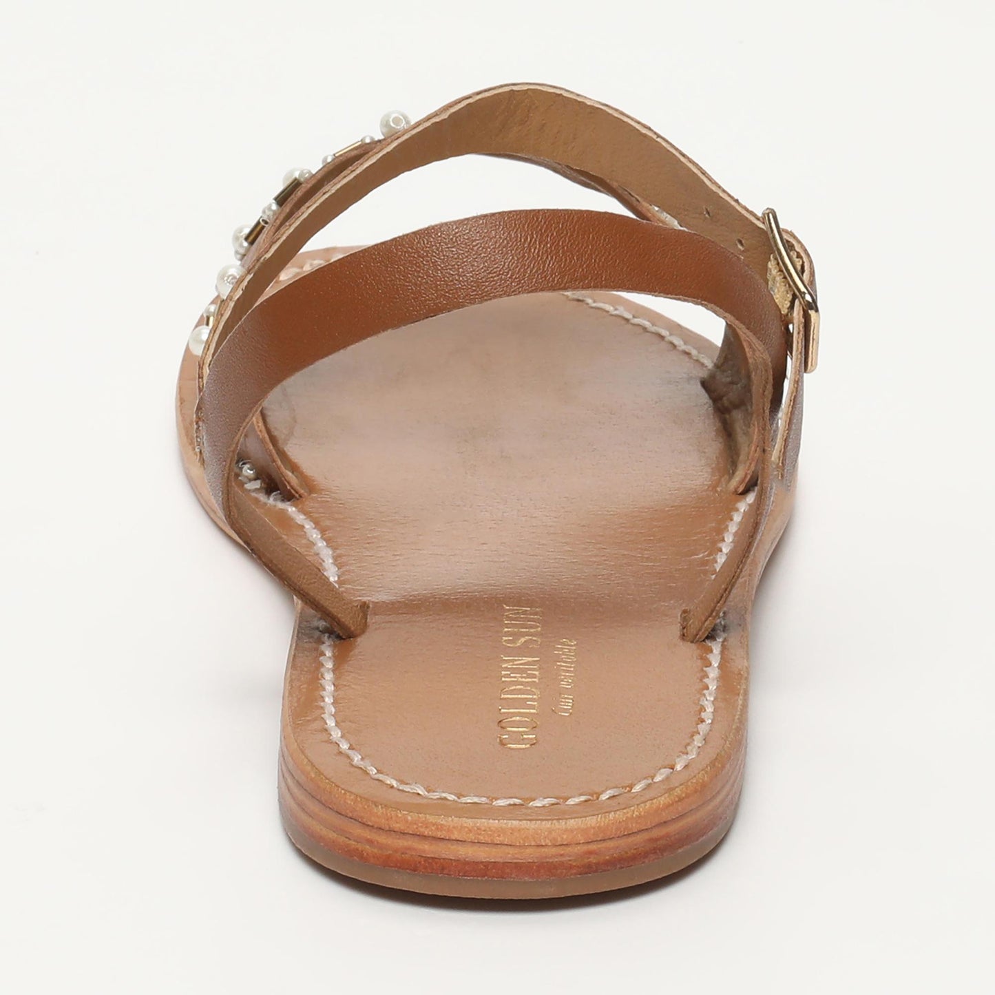 GENESIS sandales en cuir camel