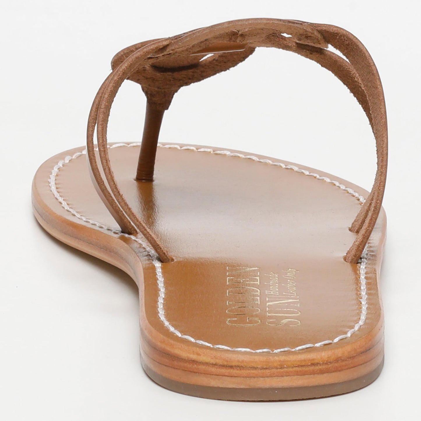 GERMESES sandales en cuir camel