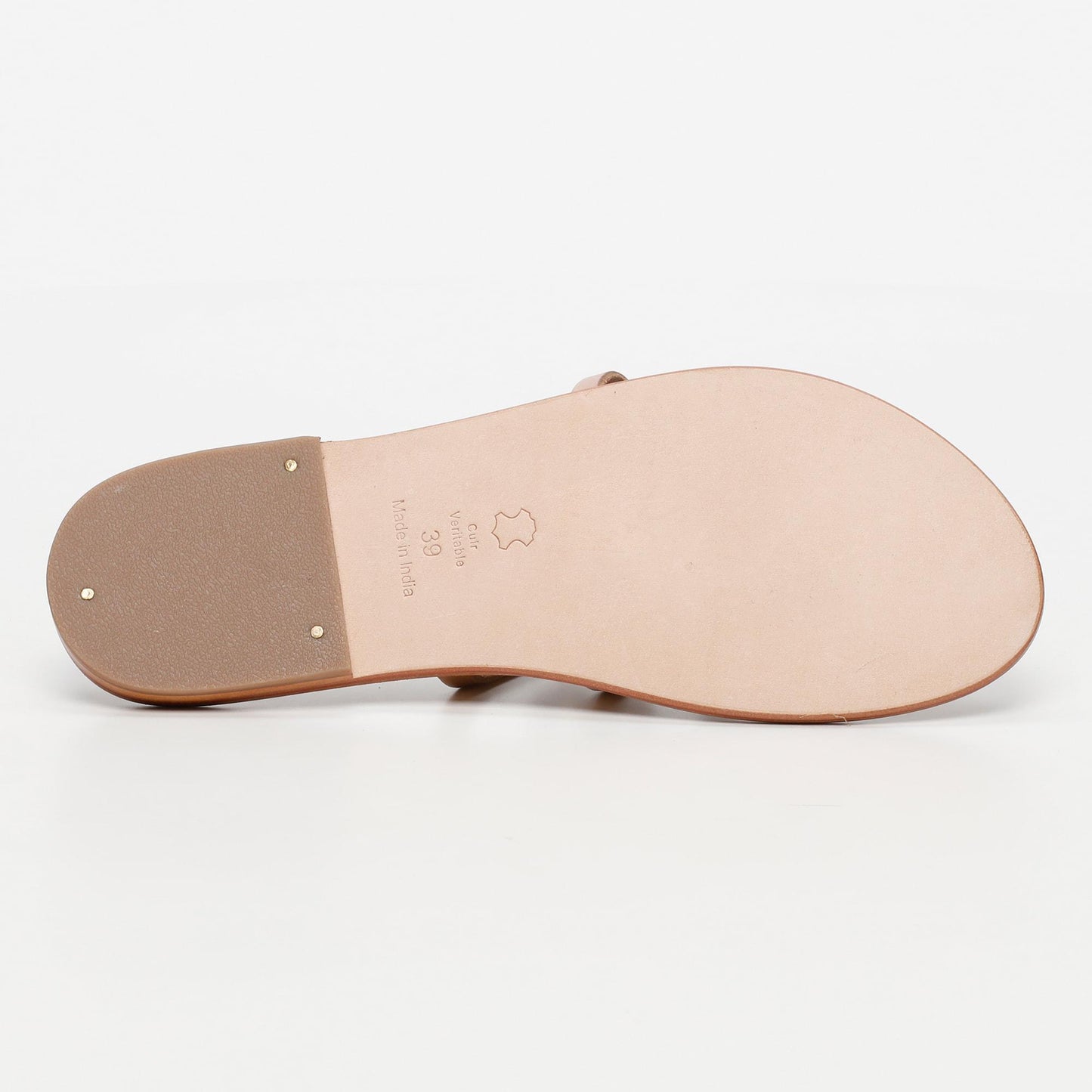 GERMESES sandales en cuir rosegold