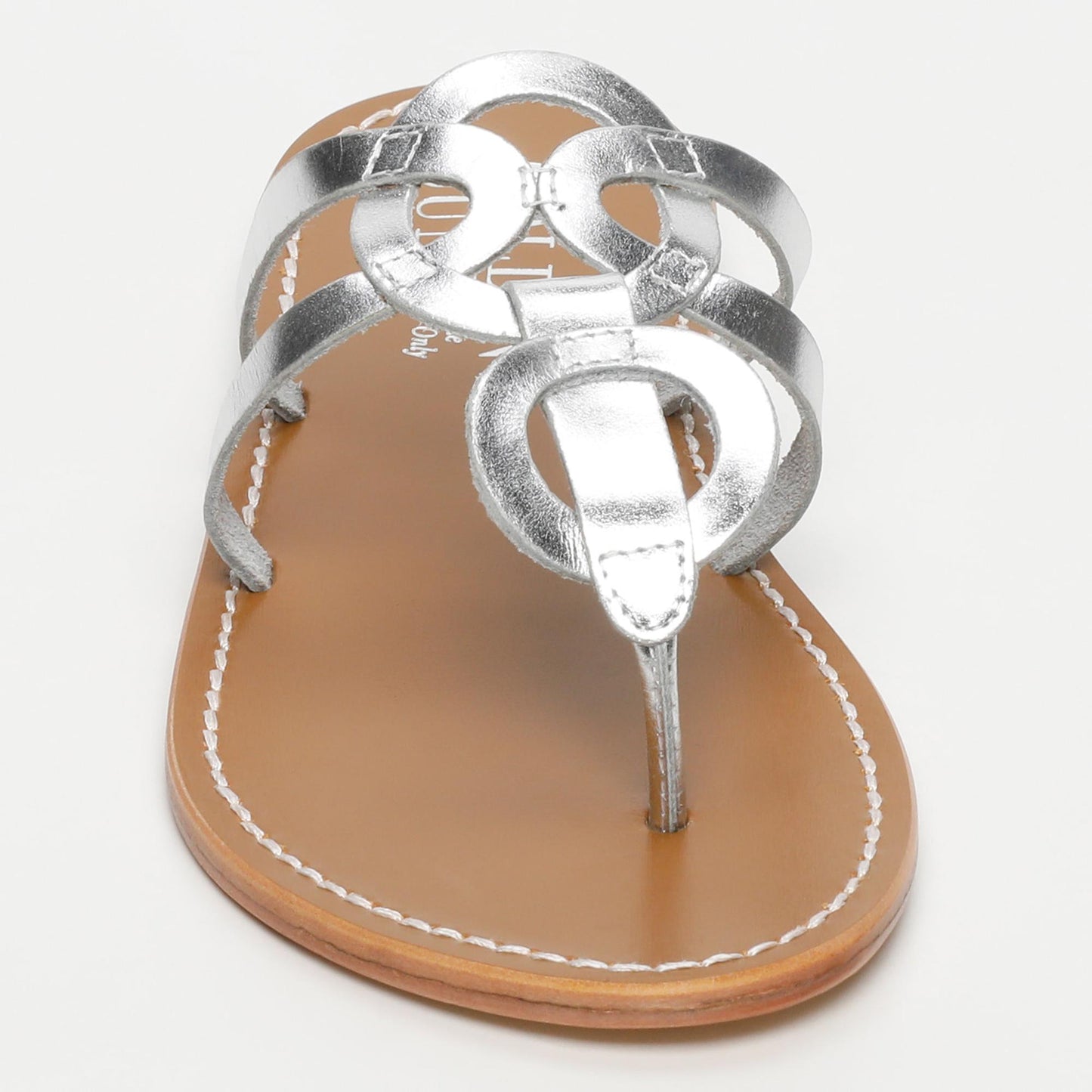 GERMESES sandales en cuir silver