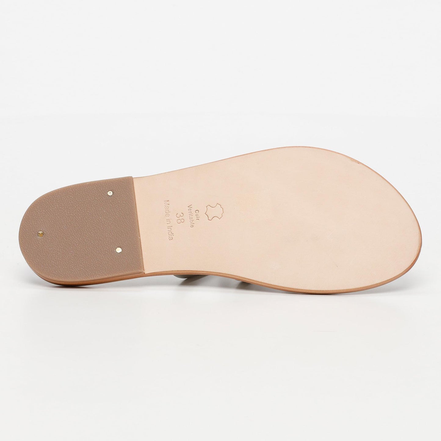 GERMESES sandales en cuir silver