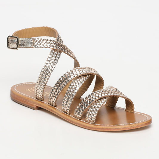 GROVELAS sandales en cuir gold