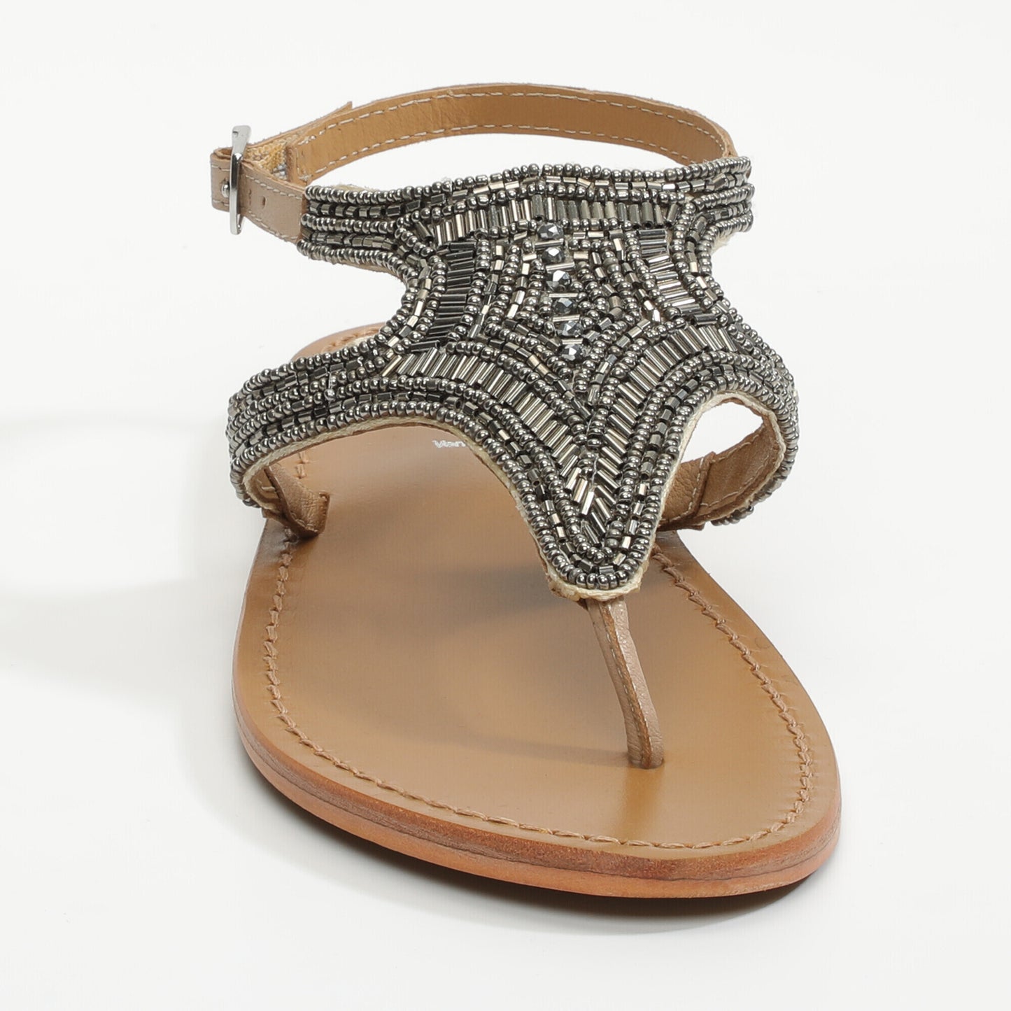 BISCAYNE sandales en cuir nude
