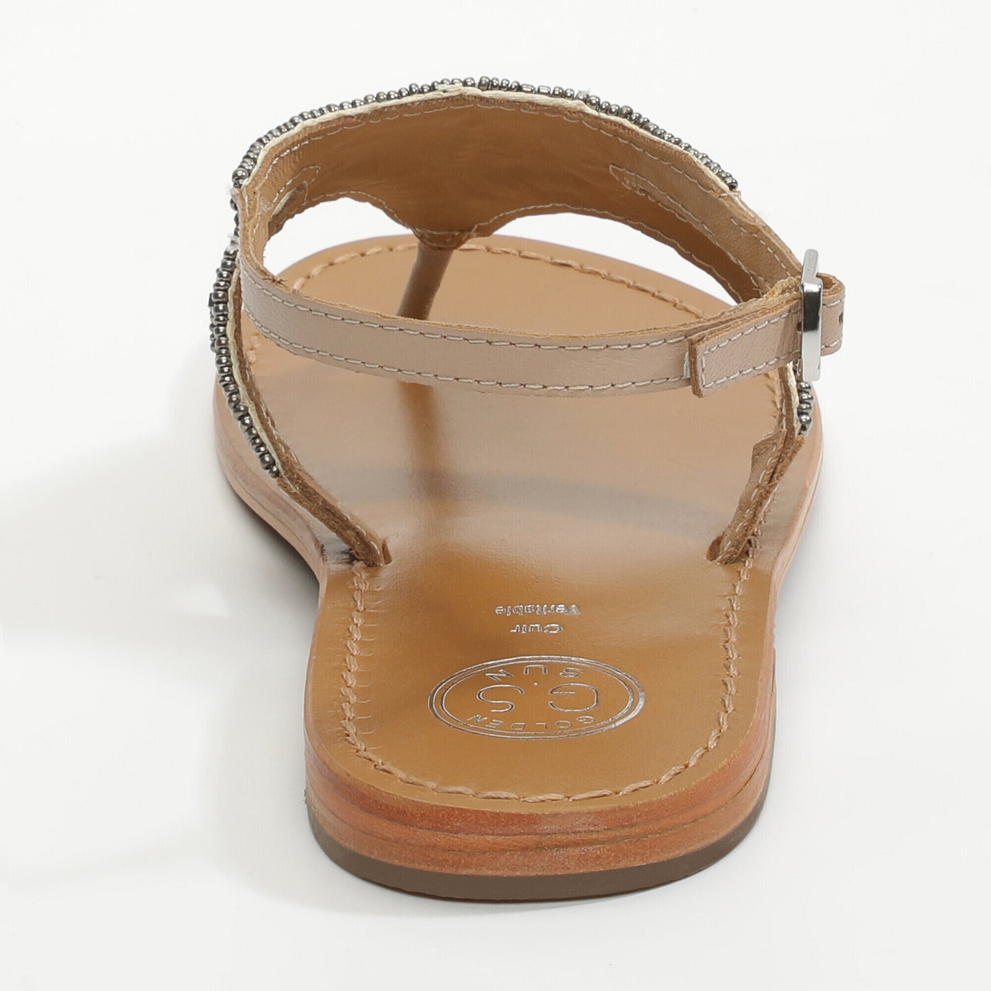 BISCAYNE sandales en cuir nude