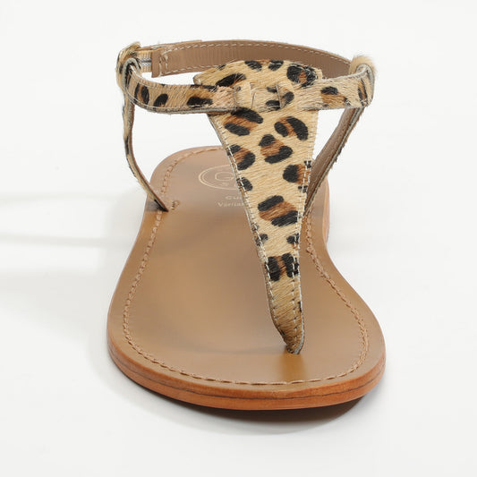 PALMETTO sandales en cuir leopard