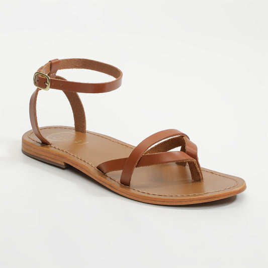MARGATE sandales en cuir camel