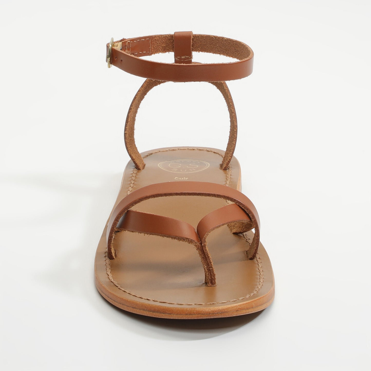 MARGATE sandales en cuir camel