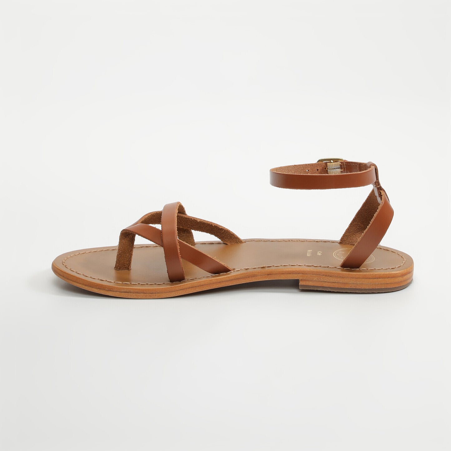 MARGATE sandales en cuir camel