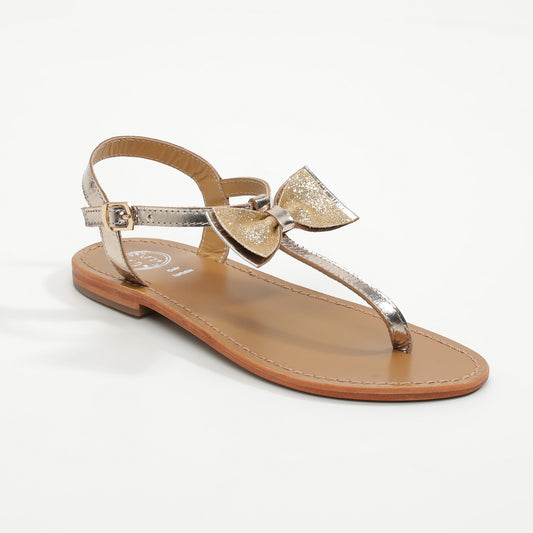 BLOSSOM sandales en cuir gold
