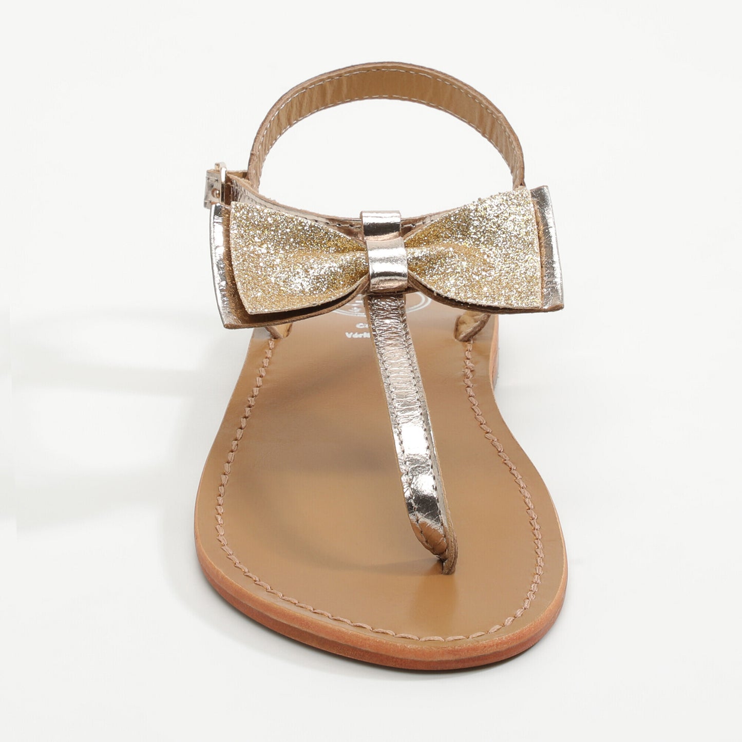 BLOSSOM sandales en cuir gold