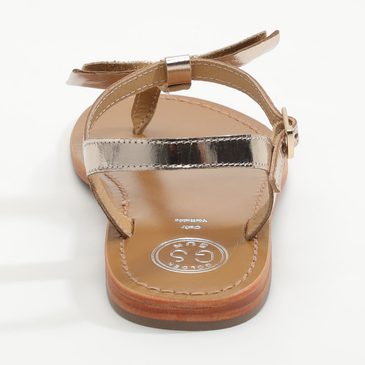 BLOSSOM sandales en cuir gold