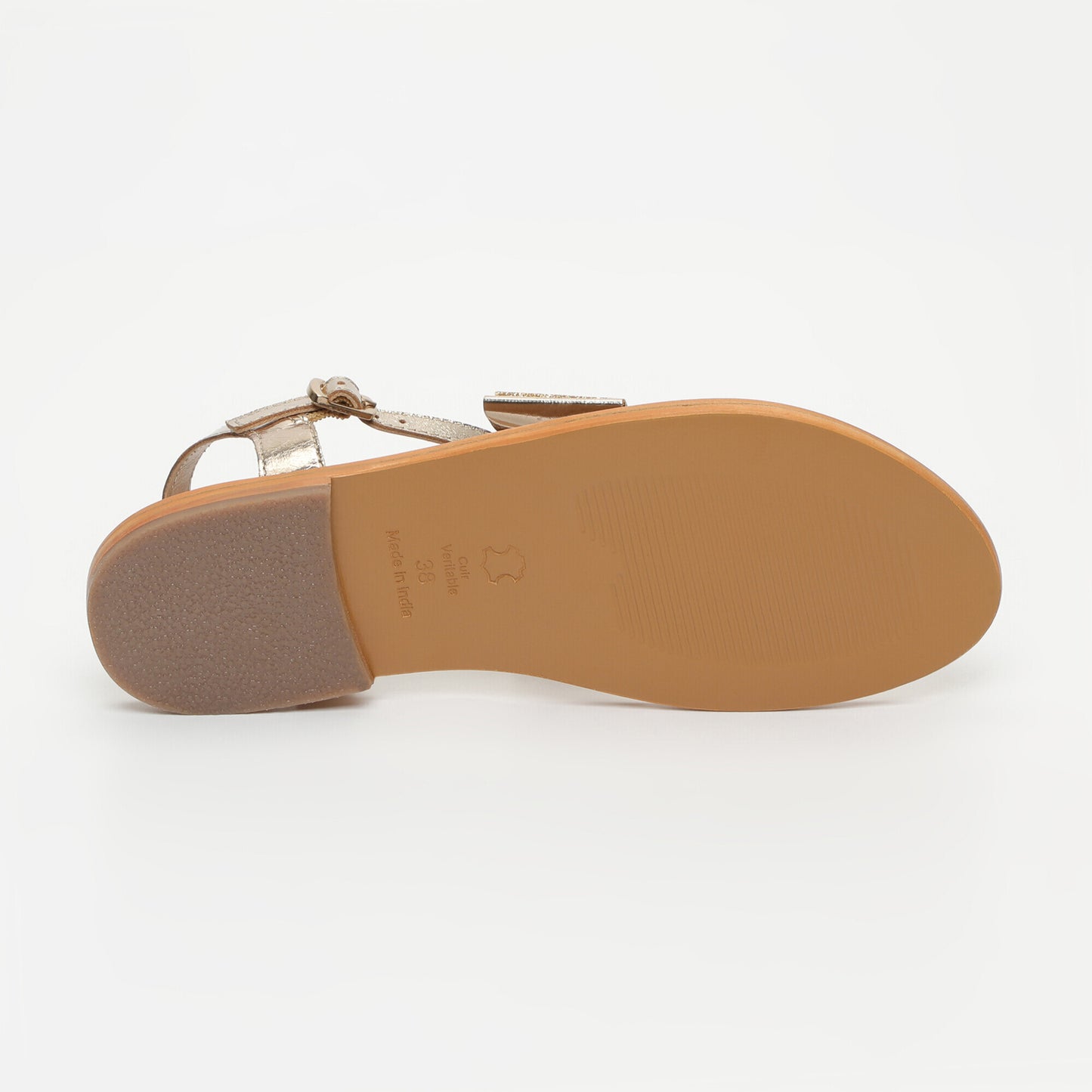 BLOSSOM sandales en cuir gold