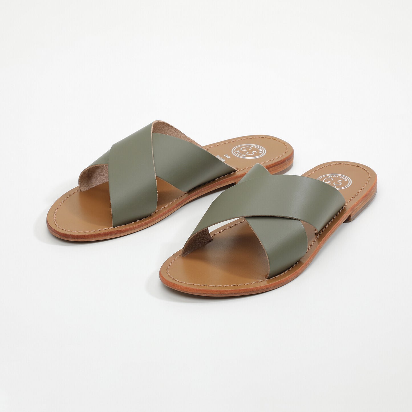 PRIMAVISTA sandales en cuir khaki