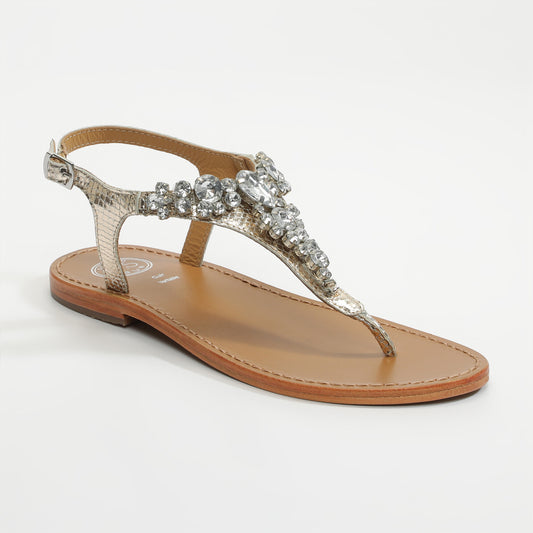 SATELLITE sandales en cuir gold