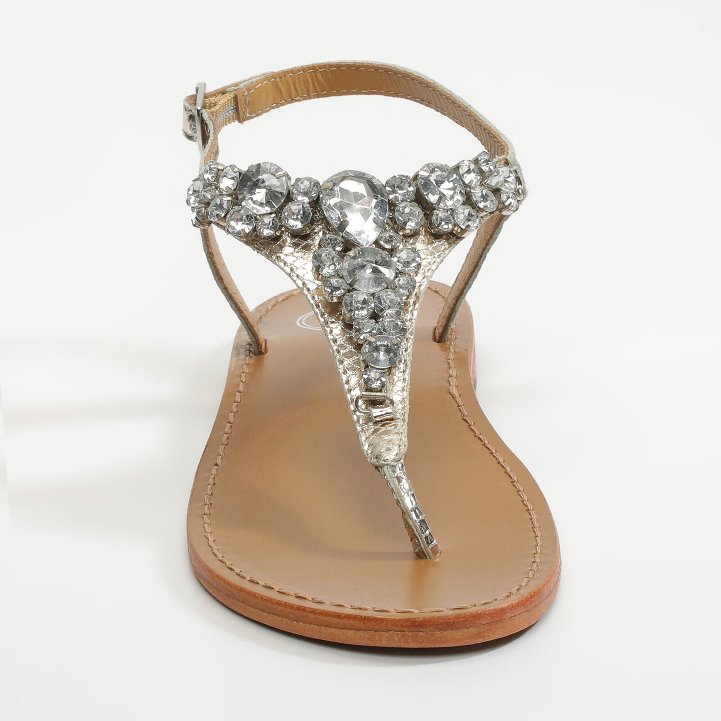 SATELLITE sandales en cuir gold