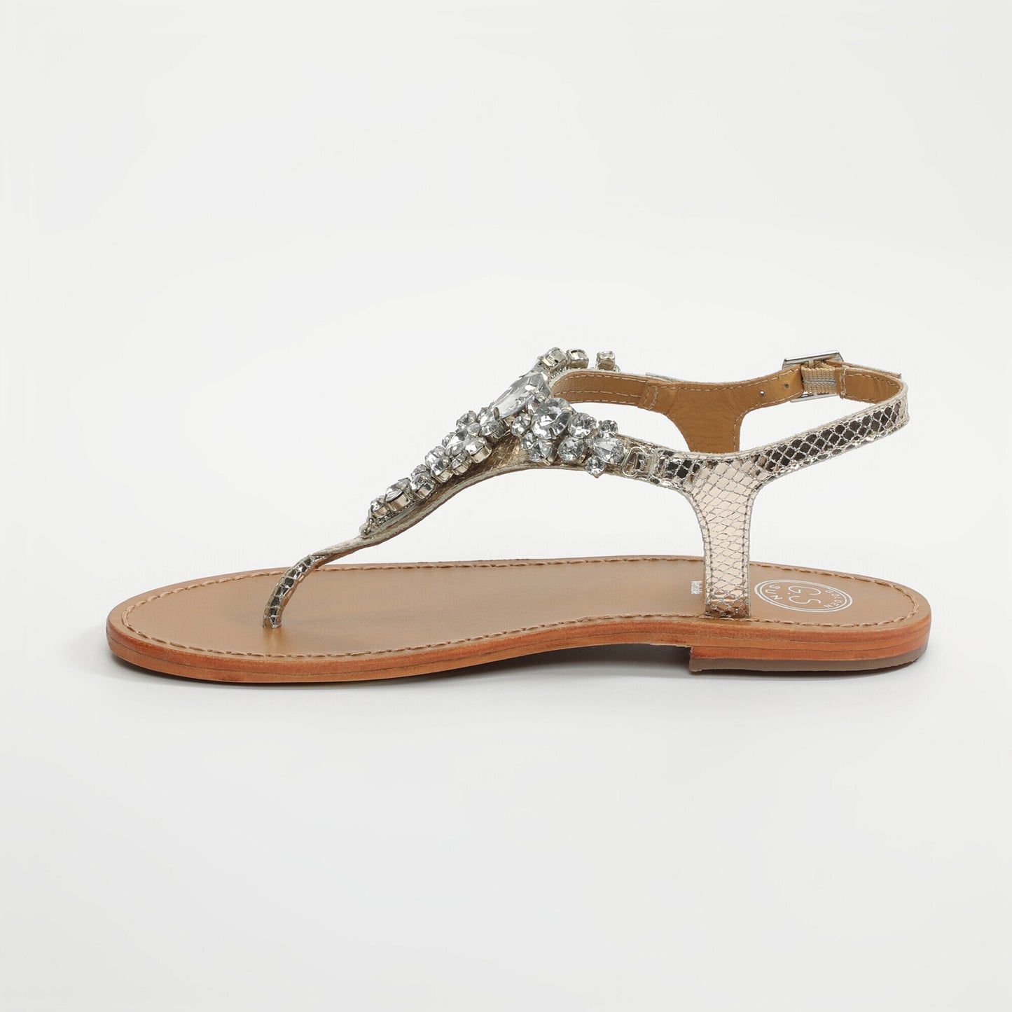 SATELLITE sandales en cuir gold