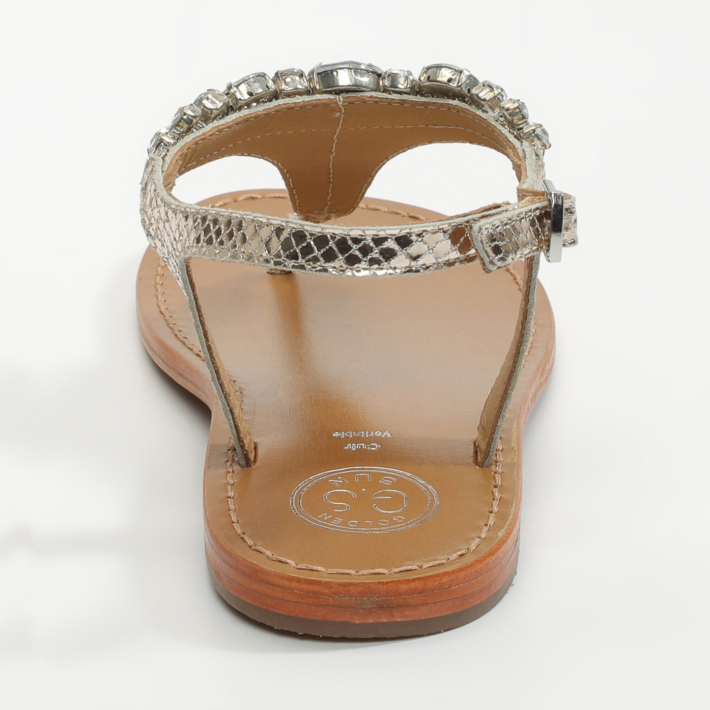 SATELLITE sandales en cuir gold
