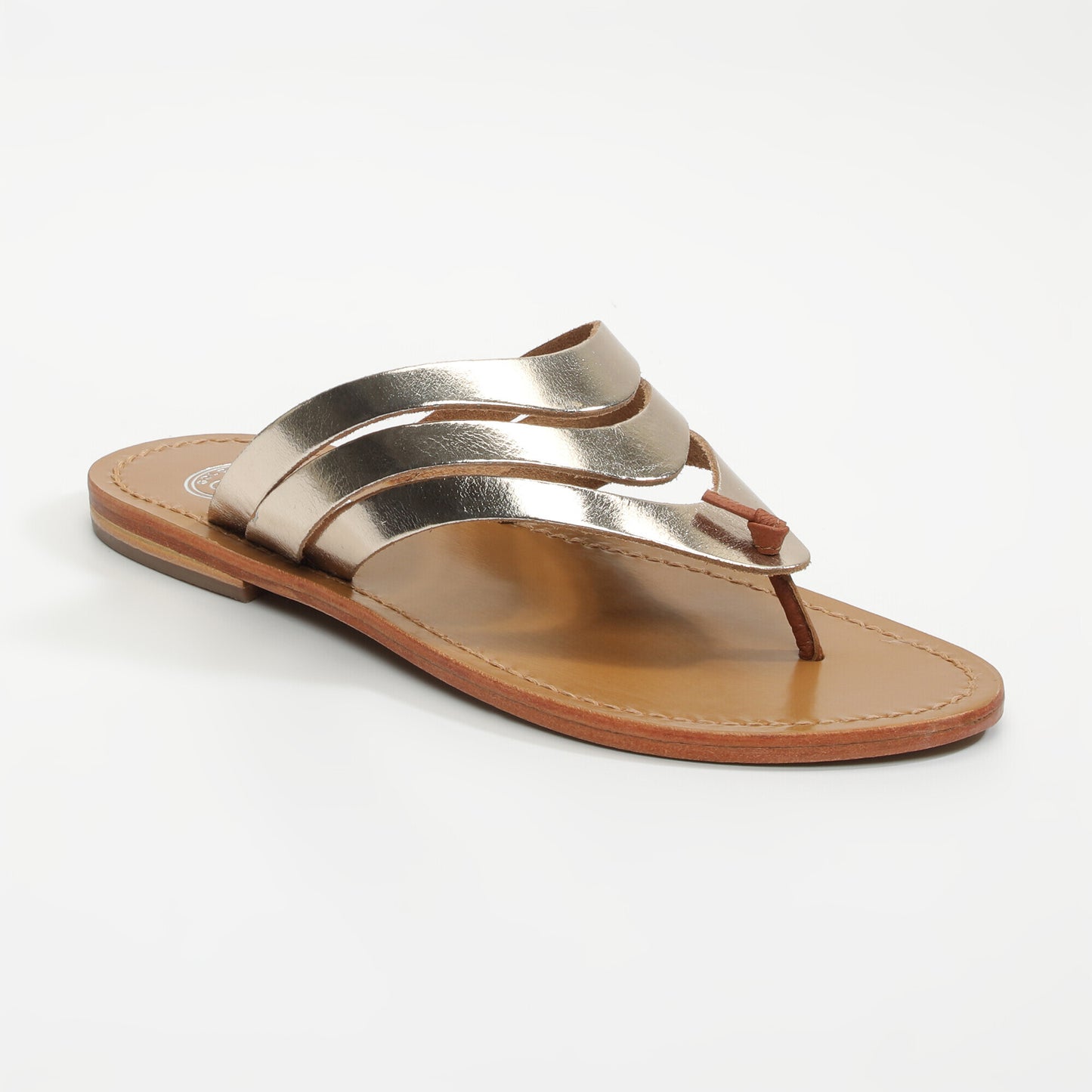 COQUINA sandales en cuir gold + camel