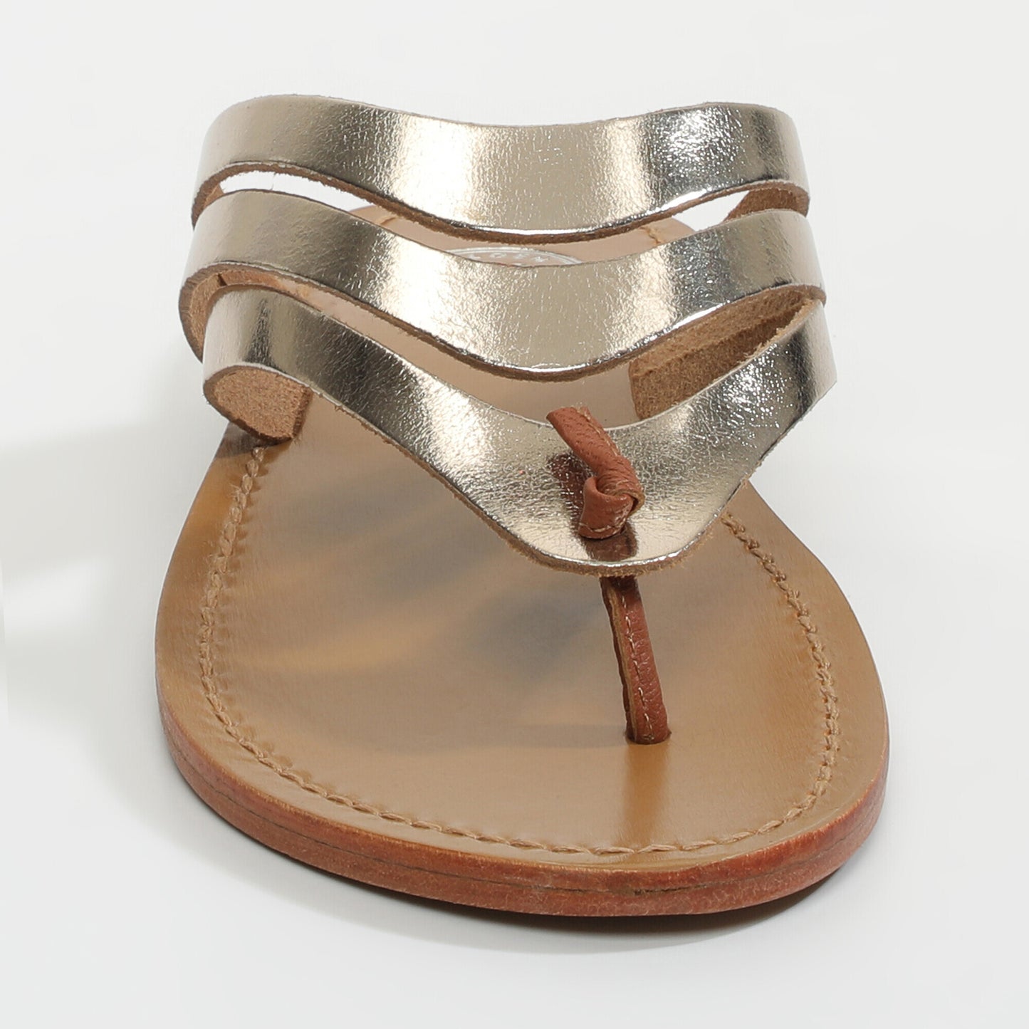 COQUINA sandales en cuir gold + camel