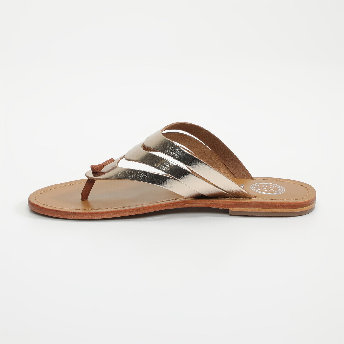 COQUINA sandales en cuir gold + camel