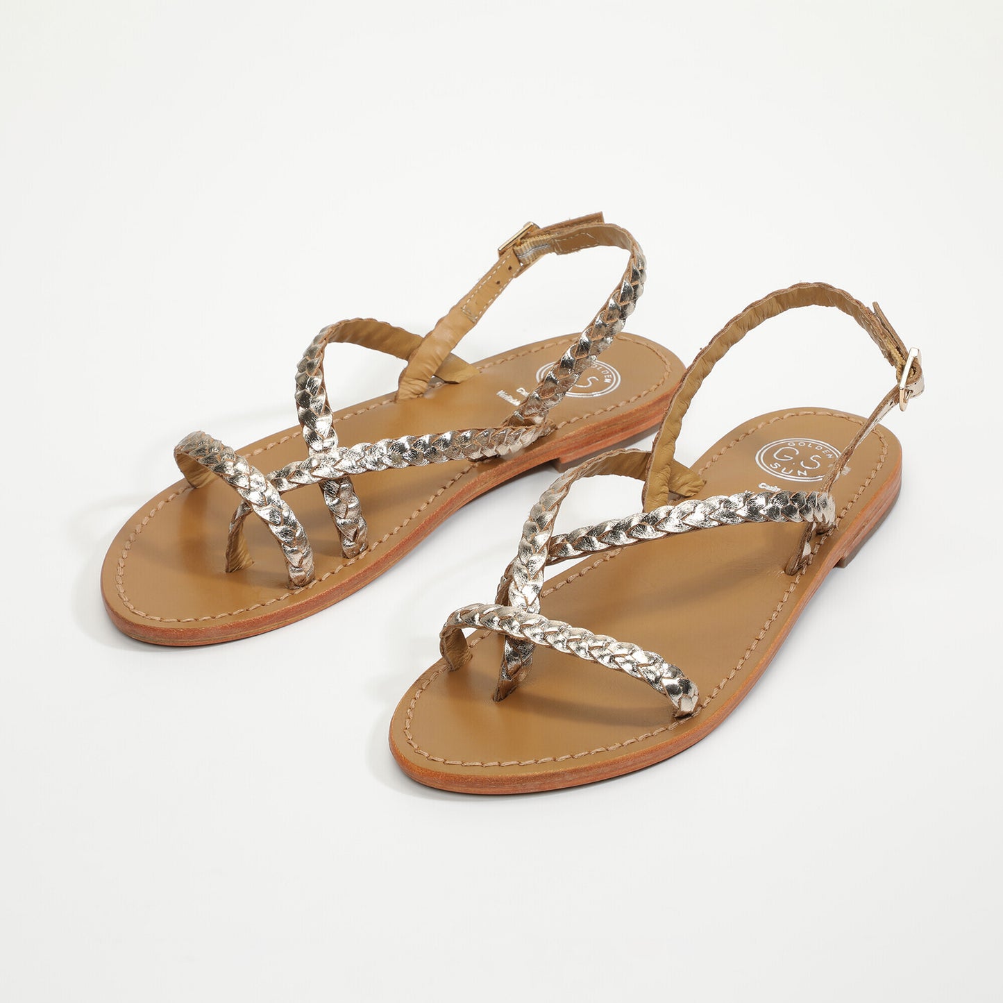 ORIOLE sandales en cuir gold