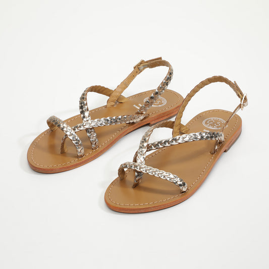ORIOLE sandales en cuir gold